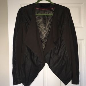 Elie Tahari waterfall leather jacket